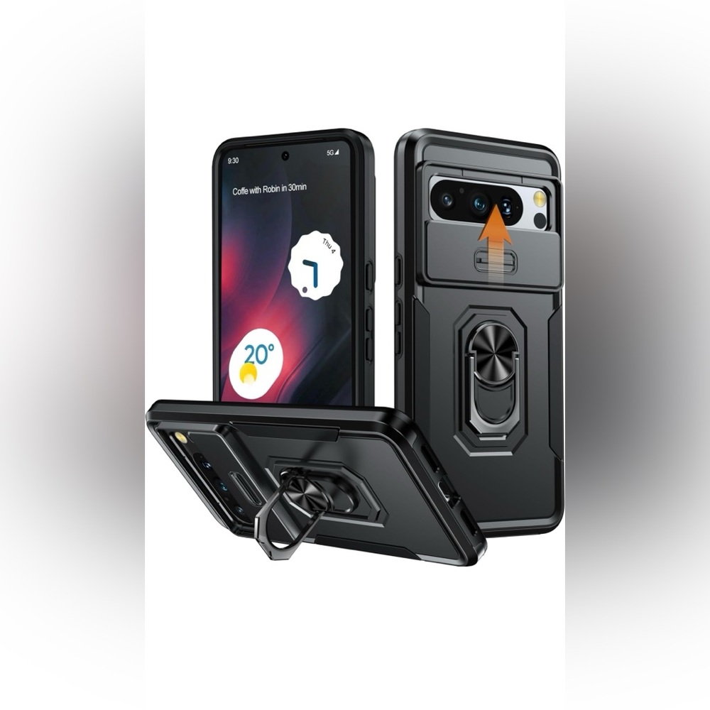 for Google Pixel 8 Case, [Built-in Rotatable Kickstand Ring]
